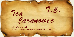 Tea Caranović vizit kartica